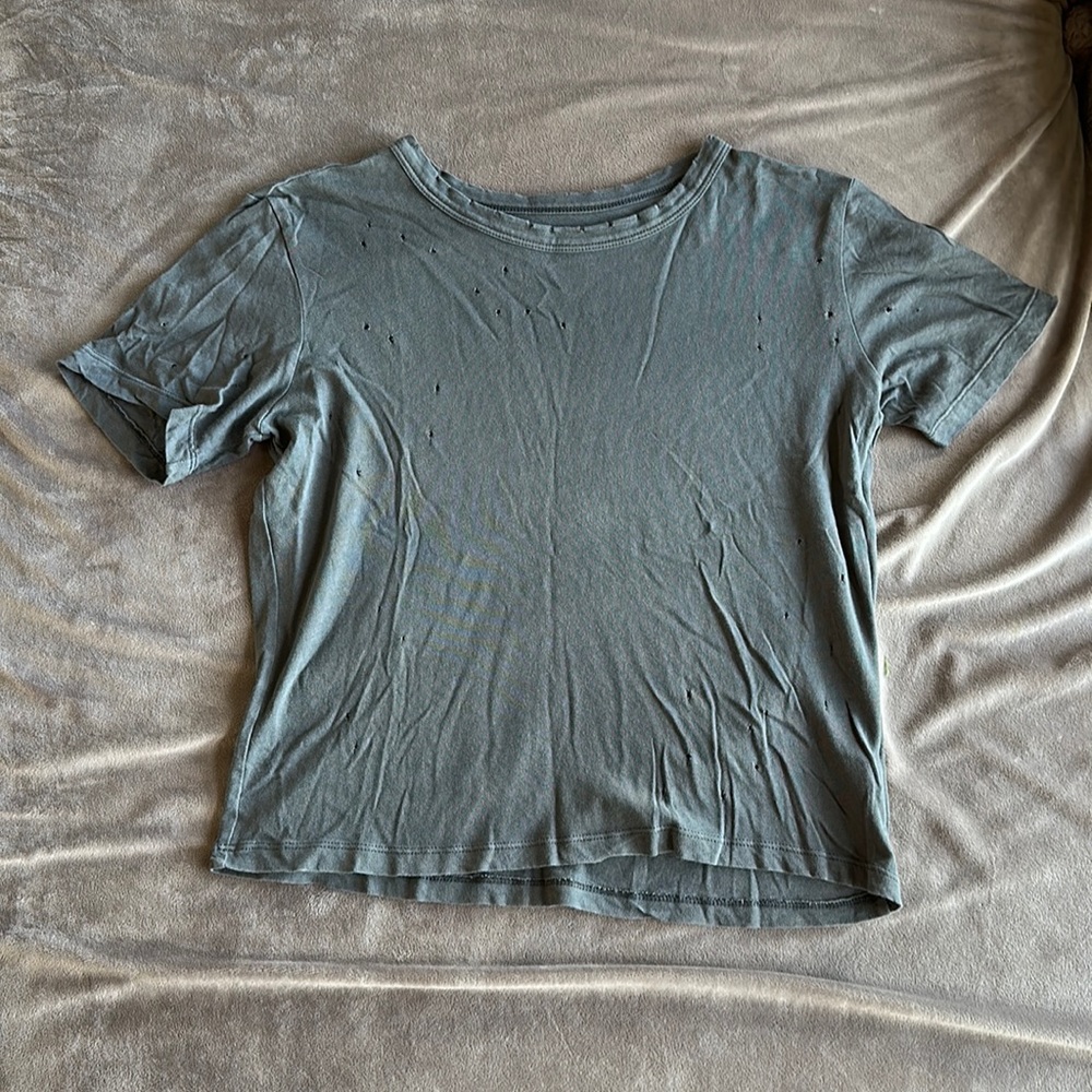 Gray crop top